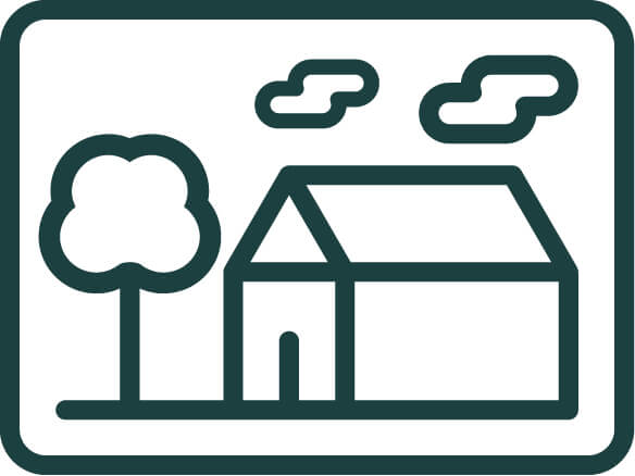 small icon of a house and tree